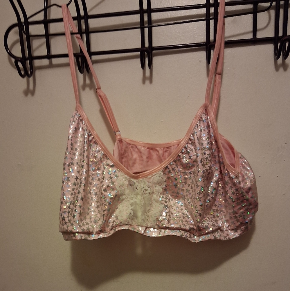 SHEIN Pink Sequin Intimates Set - Picture 8 of 8
